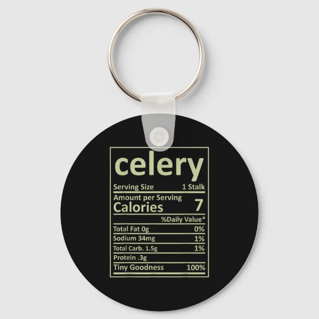 Porte-clés Celery Nutrition Thanksgiving Costume alimentaire  (Recto)
