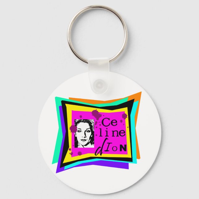 Porte-clés Celine Dion - art pop (Recto)