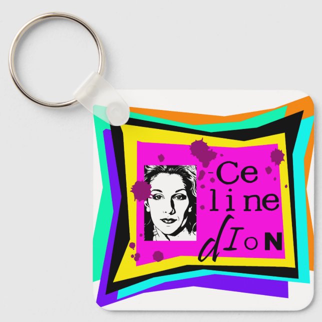 Porte-clés Celine Dion - art pop (Recto)