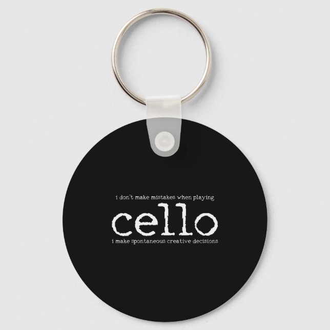 Porte-clés Cello Player Cellist Funny Gift  (Recto)