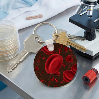 Porte-clés Cellules sanguines rouges microscopiques