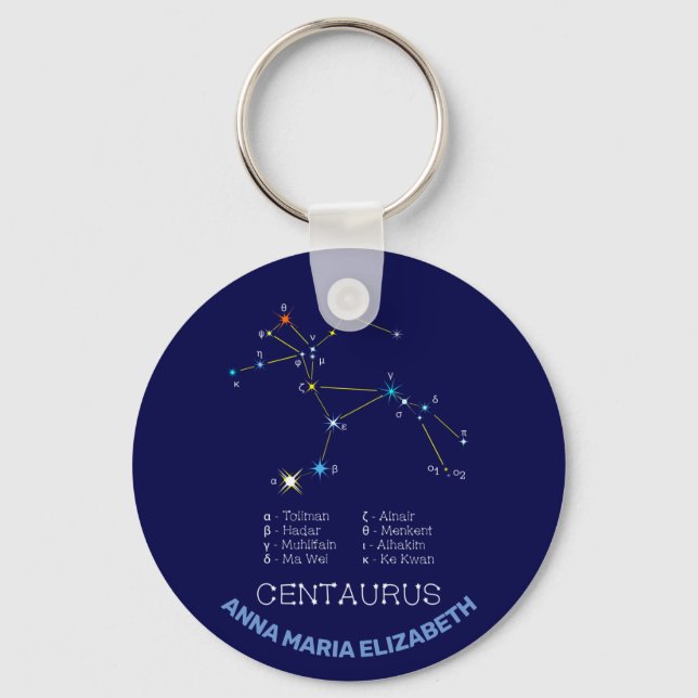 Porte-clés Centaurus de constellation de l'hémisphère Sud (Recto)