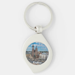 Porte-clés Centre-ville de Cracovie d'en haut en Pologne