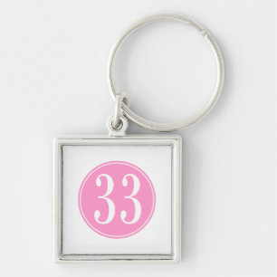 Porte-clés Cercle #33 rose