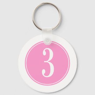 Porte-clés Cercle #3 rose