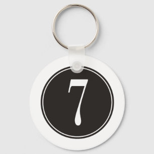 Porte-clés Cercle #7 noir