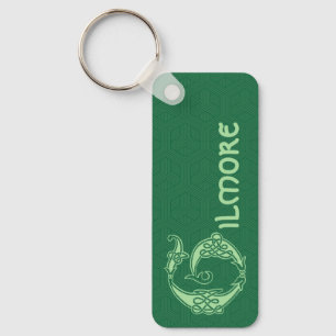 Porte-clés Cercle Celtique rectangulaire Majuscule Décorative