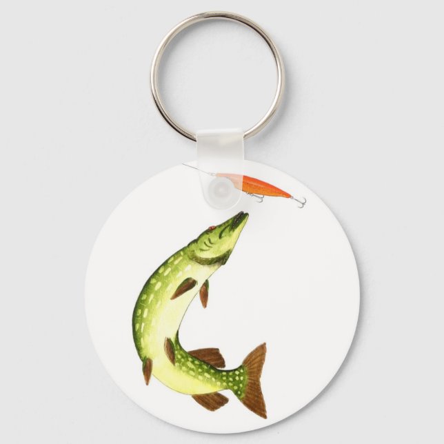Porte-clés Cercle de clé de pêche au piment (Recto)