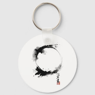 Porte-clés Cercle de méditation de yoga du bouddhisme Zen Ens