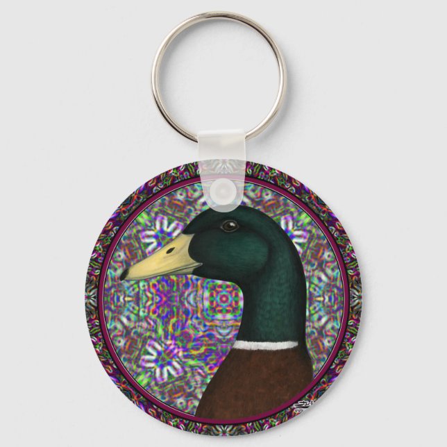 Porte-clés Cercle de mosaïque de Mallard Drake (Recto)