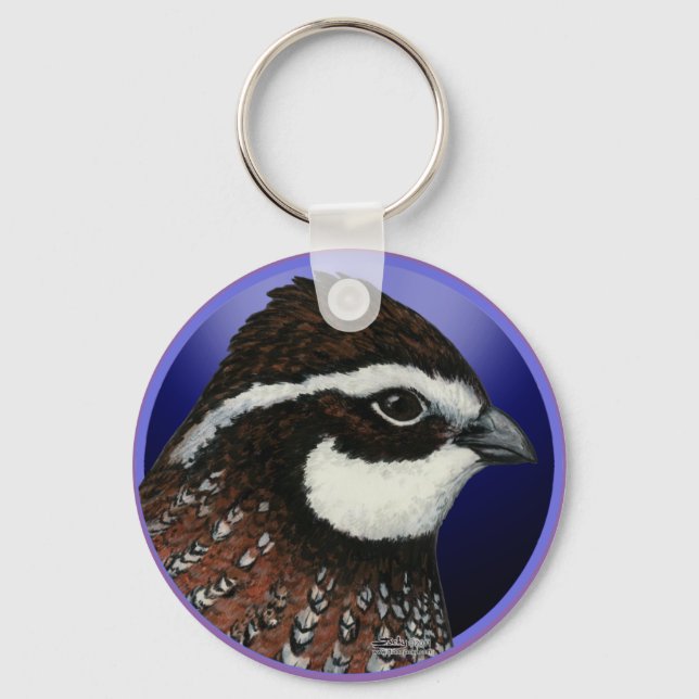 Porte-clés Cercle de tête de caille Bobwhite (Recto)