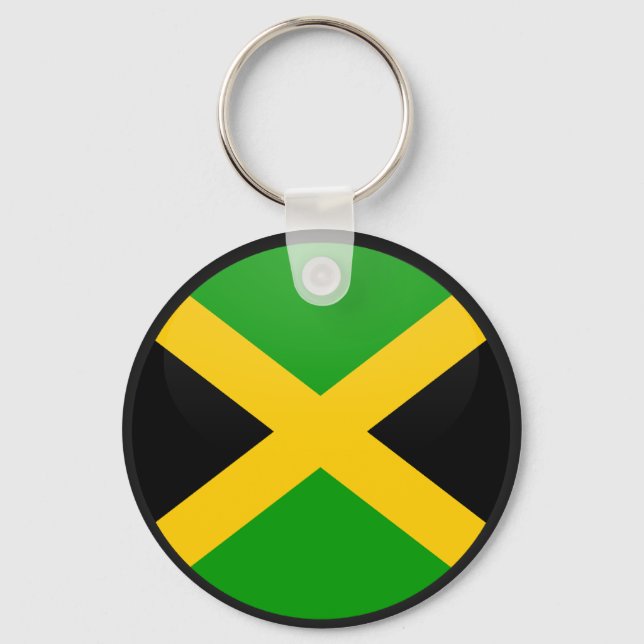 Porte-clés Cercle du drapeau de qualité jamaïcaine (Recto)