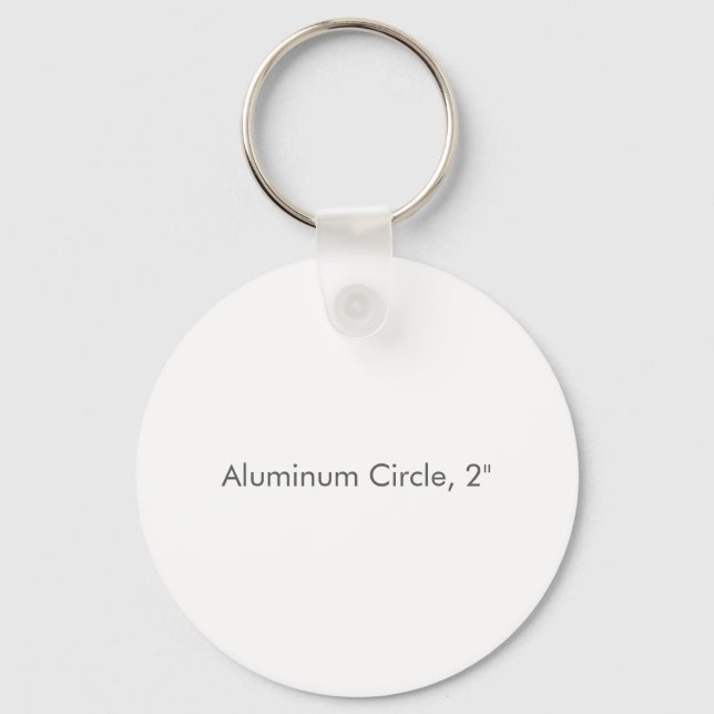 Porte-clés Cercle en aluminium, 2" (Recto)