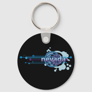Porte-clés Cercle Graphique Bleu Nevada Porte - clé foncé