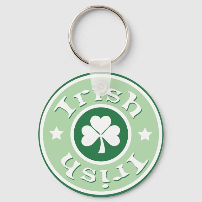 Porte-clés Cercle irlandais vert Clover (Recto)