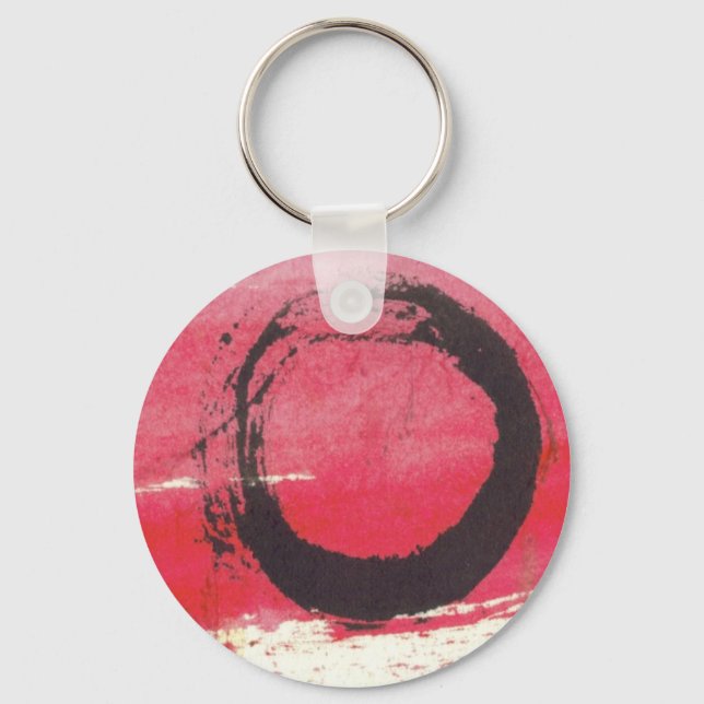 Porte-clés Cercle magenta Zen (Recto)