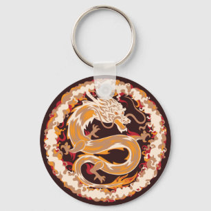 Porte-clés Cercle mythique de la bête du dragon chinois