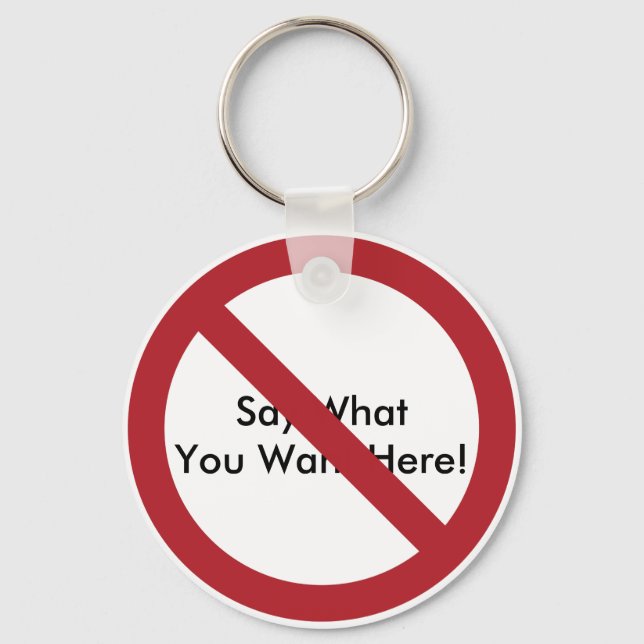 Porte-clés Cercle personnalisé avec bouton (Recto)