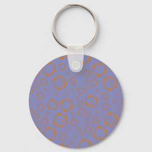 Porte-clés cercle pourpre orange girly carré motif vertige