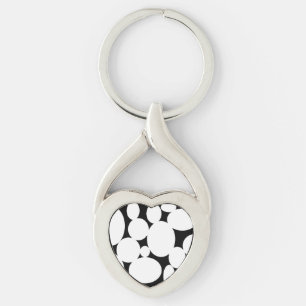 PORTE-CLÉS CERCLES BLANCS