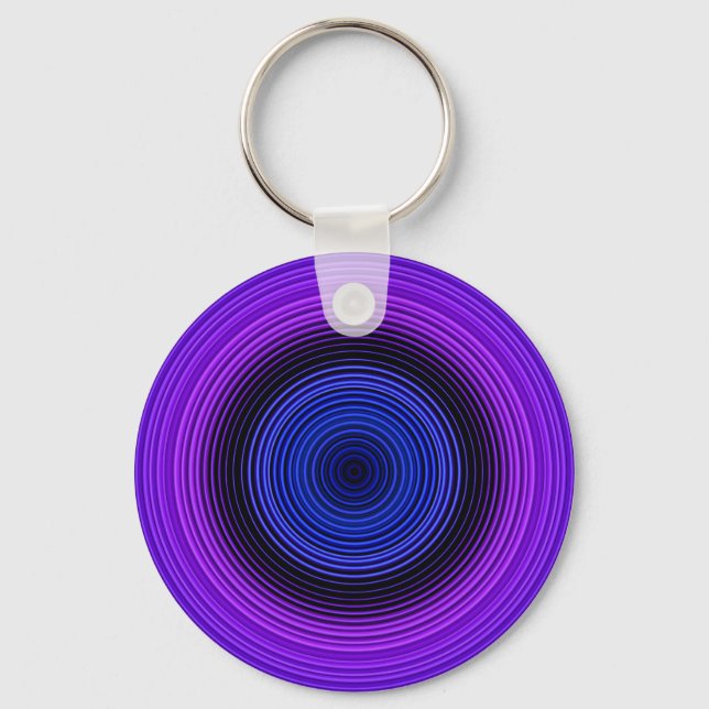 Porte-clés Cercles - Bleu (Recto)