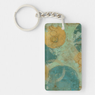 Porte-clés Cercles bleus et jaunes