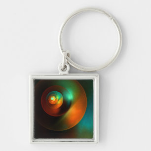 Porte-clés Cercles colorés Motif d'art Abstrait moderne #18