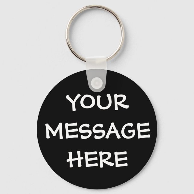 Porte-clés Cercles de touches personnalisées noires pour homm (Recto)