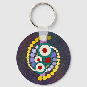 Porte-clés Cercles œuvre d'art abstrait