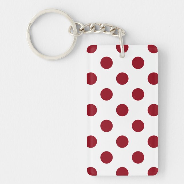 Porte-clés Cercles Pois rouges Crimson (Devant)