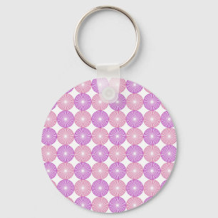 Porte-clés Cercles rose et violet motif