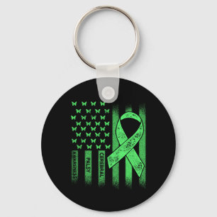 Porte-clés Cérébral Palsy Cp Sensibilisation Usa Drapeau Guer