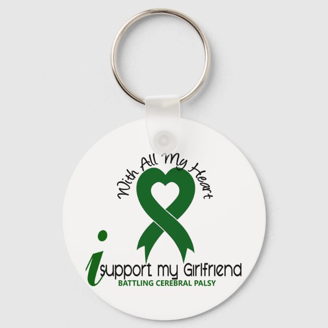Porte-clés Cérébral Palsy I Support My Girfriend (Recto)