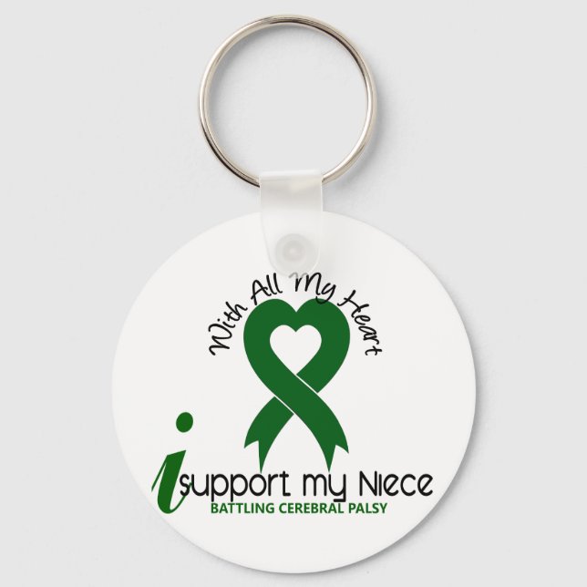 Porte-clés Cérébral Palsy I Support My Niece (Recto)