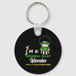 Porte-clés Cérébral Palsy Warrior Cp Hero Cérébral Palsy Awar