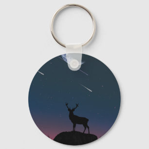 Porte-clés cerf au clair de lune