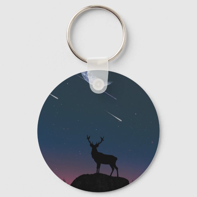 Porte-clés cerf au clair de lune (Recto)