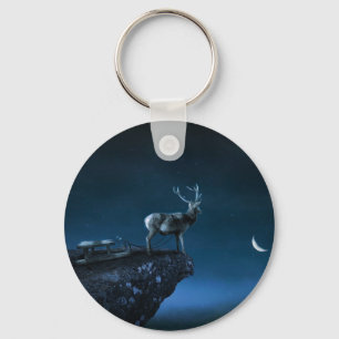 Porte-clés cerf au clair de lune