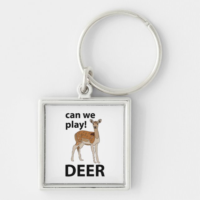 Porte-clés Cerf Peut-on Jouer Cerf Mignon (Devant)