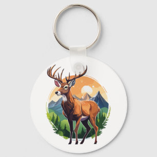 Porte-clés Cerf rouge