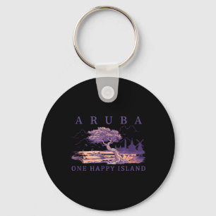 Porte-clés Cerf-volant Aruba Divi Tree Moulin à vent Rétro Vo