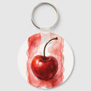 Porte-clés Cerise dans l'encre d'alcool
