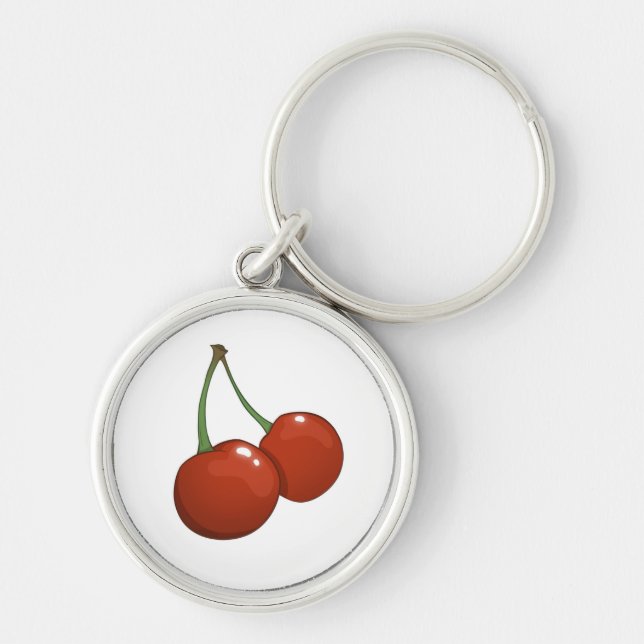 Porte-clés Cerises juteuses sur un Porte - clé (Devant)