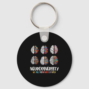 Porte-clés Cerveau autistique neurodiversité asd sensibilisat