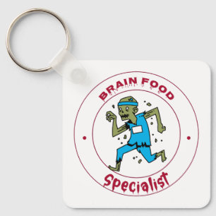 Porte-clés Cerveau Spécialiste alimentaire cerveau zombie