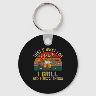 Porte-clés C'est ce que je fais je bois je fais griller et je