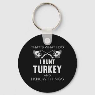 Porte-clés C'est ce que je fais. Je Chasse La Turquie Et Je C