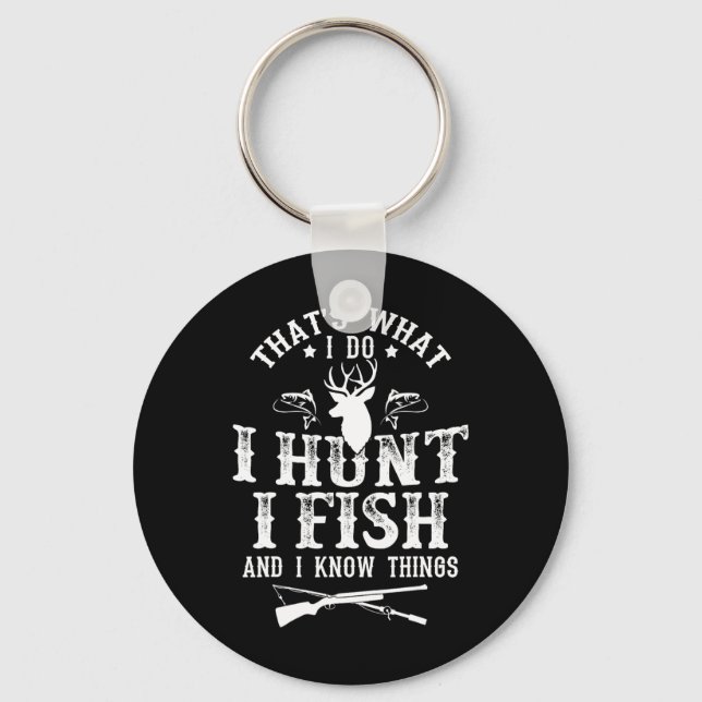 Porte-clés C'est ce que je fais je chasse pêche et connais de (Recto)