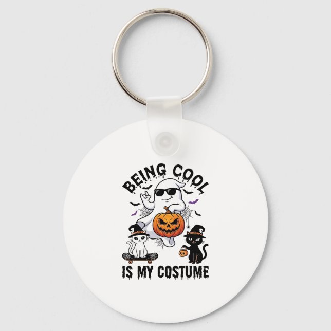 Porte-clés C'est Cool C'est Costume Halloween Fantôme Citroui (Recto)