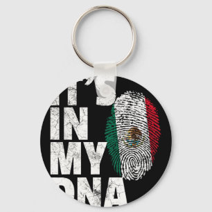Porte-clés C'est Dans Mon Adn Drapeau Mexicain Du Mexique Cin